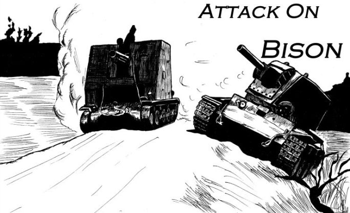 "Attack on Bison" by snick112