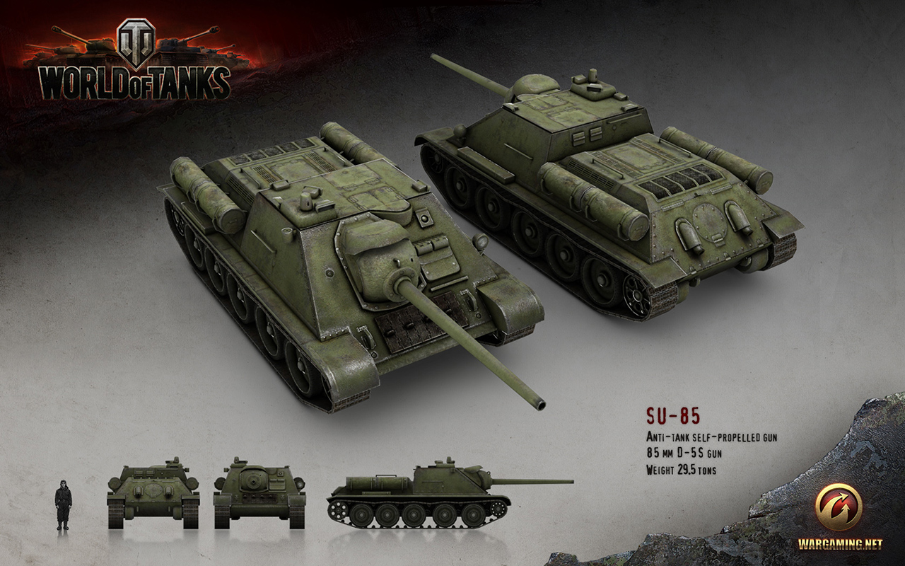 SU-85 Tanks: World of media, best videos and artwork